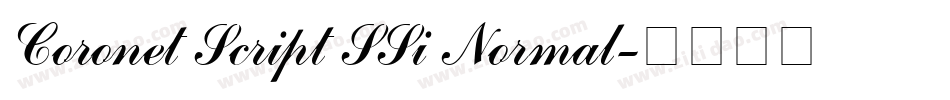 Coronet Script SSi Normal字体转换